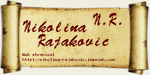 Nikolina Rajaković vizit kartica
